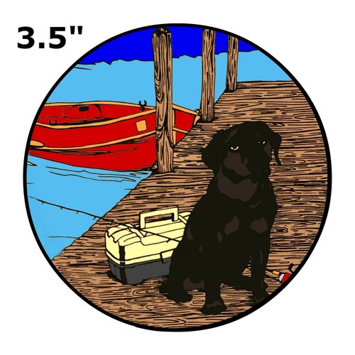 Black lab the - black, dock